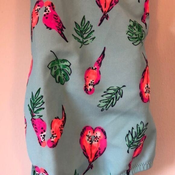 Oshkosh Bgosh Girls Tropical Parrot Print One-Piece Swimsuit Size 5 - Picture 3 of 5